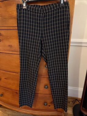 Rafaella Black Plaid Ankle Pants